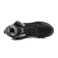 Botas De Invierno Para Hombre Con Piel Fuerte Antideslizante Impermeable Altura Del Tacón Medio Cordones Material De Suela De Goma - details 22
