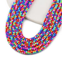 Alrededor De 110 Piezas De Cuentas Redondas Planas Y Coloridas De Arcilla Suave De 3.5x6.5mm Para La Creación De Joyas DIY Y Pulseras Hechas a Mano - details 3