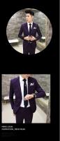 Traje Elegante Para Hombre (Blazer+ Pantalones) Moda Negocios Coreana Ajustado Para Boda Traje Profesional De Gentleman - details 13