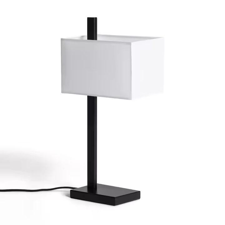 Ledkia Lámpara de Mesa Metal y Tela con Puerto USB e Interruptor Táctil Malena Negro - 1