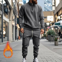 Conjunto Deportivo Casual Para Hombres Verano Otoño Invierno Con Cierre De Cremallera Y Veludo Tejido De Poliéster Talla S a XXXL - details 147