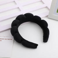Cinta De Pelo De Veludo Alta Esponja Twists De Pan Frito Accesorio Para El Cabello De Color Sólido Adecuado Para Todas Las Estaciones - details 2