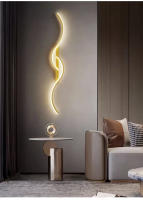 Lámpara De Pared LED Moderna Para Dormitorio Y Sala De Estar Luz De Noche Dorada Con Fuente De Luz LED Decoración Para Hogar Y Sofa - details 29