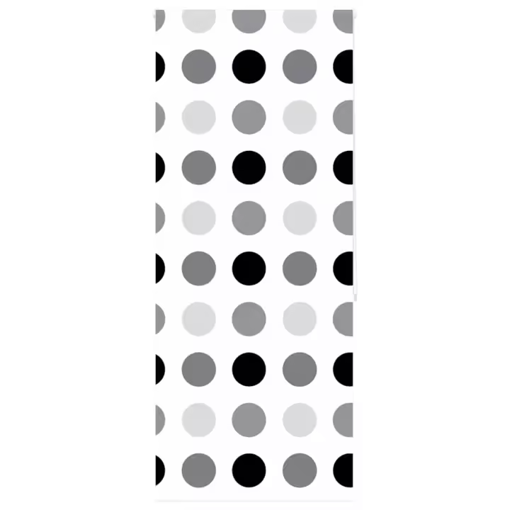vidaXL Estor enrollable para ducha tela 110x240 cm ancho 106 cm en color Círculos/Burbuja/Gris claro y más | protección solar decorativa para ventanas hogar oficina dormitorio fácil de instalar - 1