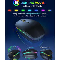 Teclado Y Ratón Inalámbricos RGB Retroiluminados Recargables Tamaño Completo Ergonómico Con Modo Sueño 2.4GHz Para Desktop Laptop Tablet - details 6