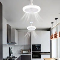 Lámpara De Techo LED E27 Con Control Remoto 85-265V Dimmable 24W Luz De Ventilador Inteligente Para Decoración De Dormitorio Y Cocina - details 14
