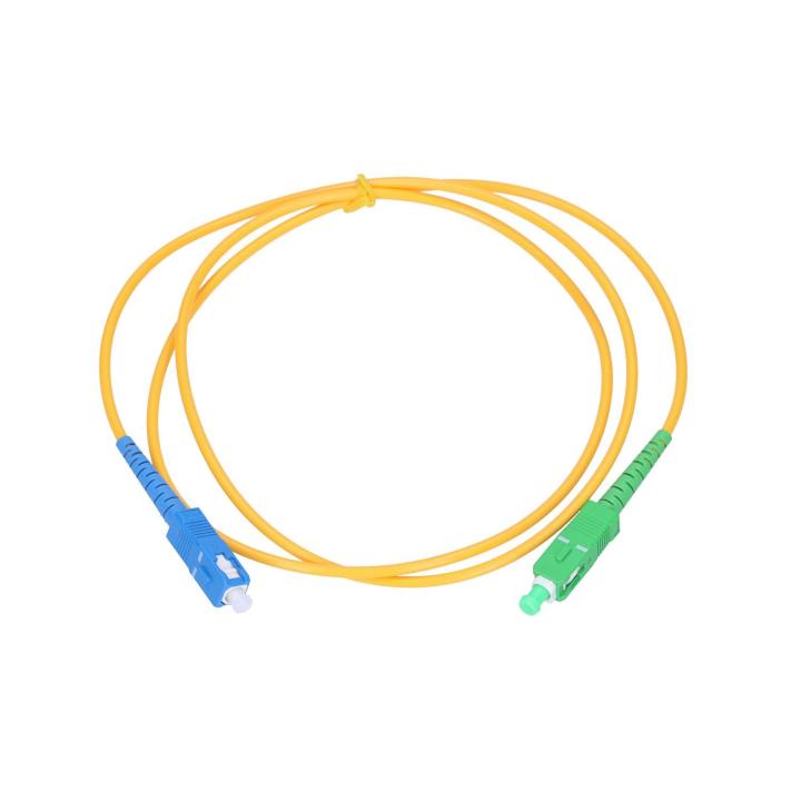 EXTRALINK PATCHCORD SC/APC-SC/UPC SM G.652D SIMPLEX 3.0MM, cable de fibra óptica 5M, cable de fibra óptica, redes FTTH, LAN, WAN, sistemas WDM, cable de fibra óptica, cable Ethernet