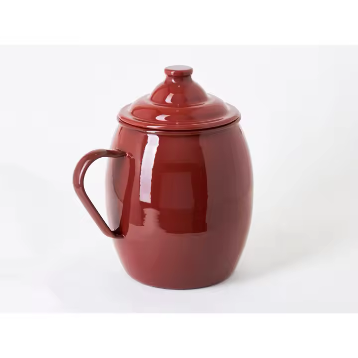 Evocalo Olla Puchero Acero Esmaltado Teja 2 Litros Diseño Clásico - 1