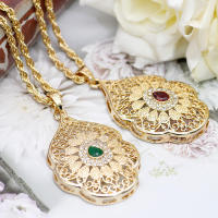 Collar Largo De Pendiente En Color Oro Sunspicems Para Mujer Estilo Árabe Adorno Para Banquete Y Boda Cadena De Suéter Caftán - details 5
