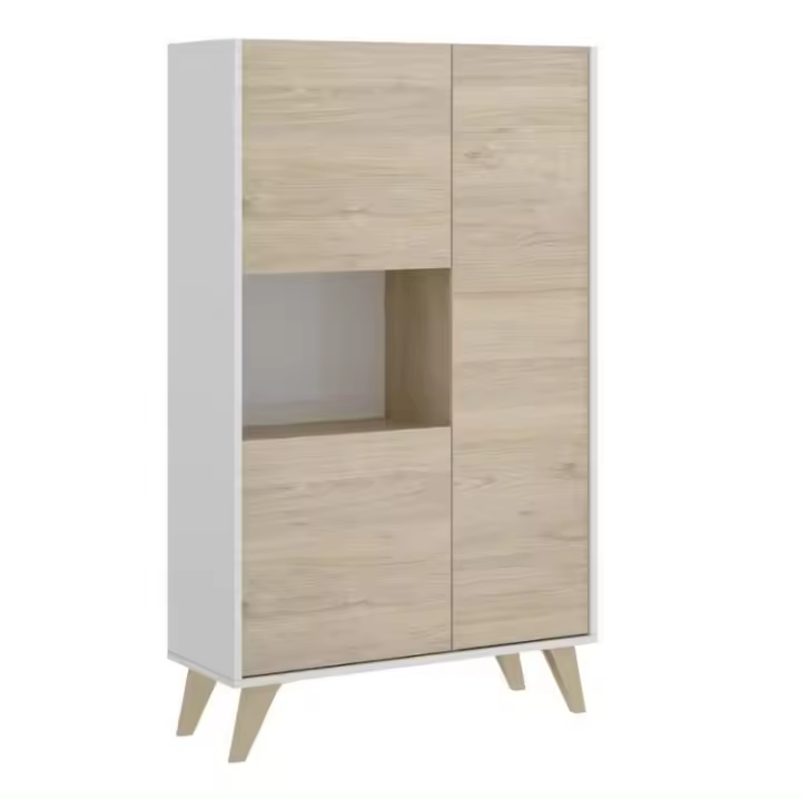 MOBELCENTER- Mueble Aparador Blanco y Natural Ness Plus - 1