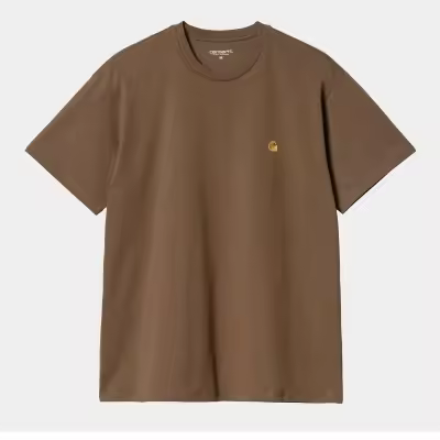 Camiseta Carhartt S-S Chase T-Shirt Chocolate-Gold I026391.218XX.03 - 1