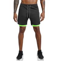 Shorts Deportivos Para Hombre Con Bolsillo Integrado Secado Rápido Verano 2 En 1 Shorts De Playa Y Gimnasio Doble Capa Transpirables Y Cómodos - details 7