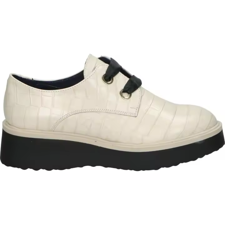 NATURE | Zapatos de Piel Nature para Mujer – Zapatos Oxford en Color Beige – Zapato Plano con Cordones – De piel – Alta Calidad – Cómodos – Versátiles – Modelo 4606 - 1