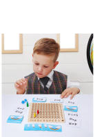 Juego De Tablero De Multiplicación Montessori De Madera Para Niños Juguete Educativo De Conteo Y Razonamiento Interactivo Edad Recomendada 6-12 Años - details 0