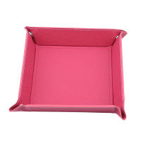 Mesa De Trabajo Organizadora Creativa Plegable De Cuero PU Valet Trinket Collapsible Moneda Billetera Llavero Caja De Almacenamiento Moderna Ecológica - details 10