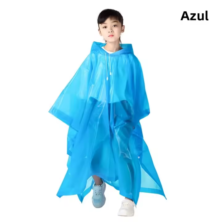 Chaqueta De Lluvia No Desechable EVA Aumentada Impermeable Para Adultos Hombres Mujeres Y Niños Unipersonal Para Senderismo Al Aire Libre - 1