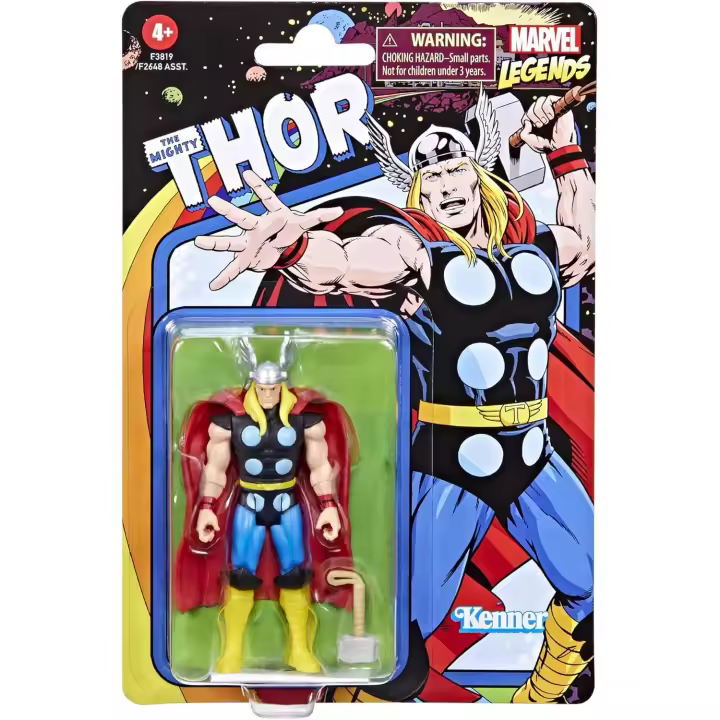 Marvel Legends Kenner Hasbro 2021 Thor Iron Man La Cosa The Thing Moon Knight Firestar Captain America Nova Figura Retro de 9,5 cm - 1