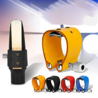 Clip De Labio Para Saxofón Soprano/Tenor/Alto Ajuste Rápido Y Fácil Color Rojo/Azul/Negro/Amarillo Pieza De Repuesto Para Saxofón Material De Cuero Y Acero Inoxidable Platinado - details 1