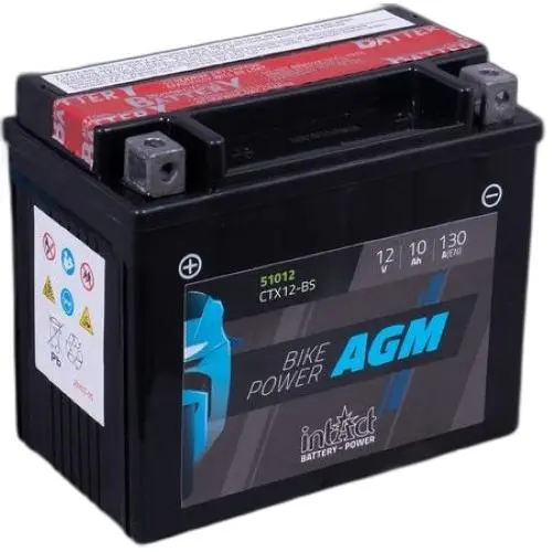Bateria Intact CTX12-BS agm sin mantenimiento YTX12-BS 12v 10ah - 1