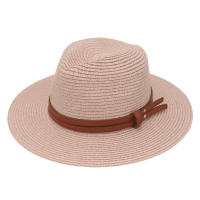 Sombrero De Paja De Verano Panama Tejido De Hierba Transpirable Estilo Europeo Y Americano Sombrero De Sol Para Playa Casual Para Mujeres - details 1