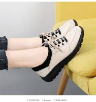 Zapatos Planos Para Mujer Suela Plataforma Cordones De Cuero Split 2024 Tendencia Primavera Casual Zapatos Para Madres - details 10