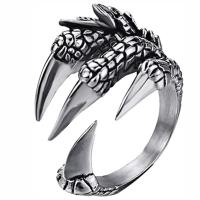 Anillo Ajustable Vintage De Uña Dragón Tibetana Para Hombres Y Mujeres Joyería Punk Estilo Motocicleta Metal Zinc Aleación - details 0