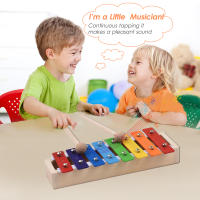 Xilofón De 8 Teclas Tamaño Compacto Glockenspiel Con Placa De Aluminio Colorida Y Mallets De Madera Instrumento De Percusión Musical Regalo - details 3