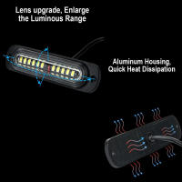 Luz De Advertencia LED Para Coche Estroboscópica De Emergencia Para Camiones Y Remolques Con 12 LEDs Pattern Diversos Para 12V 24V Instalación Universal - details 5