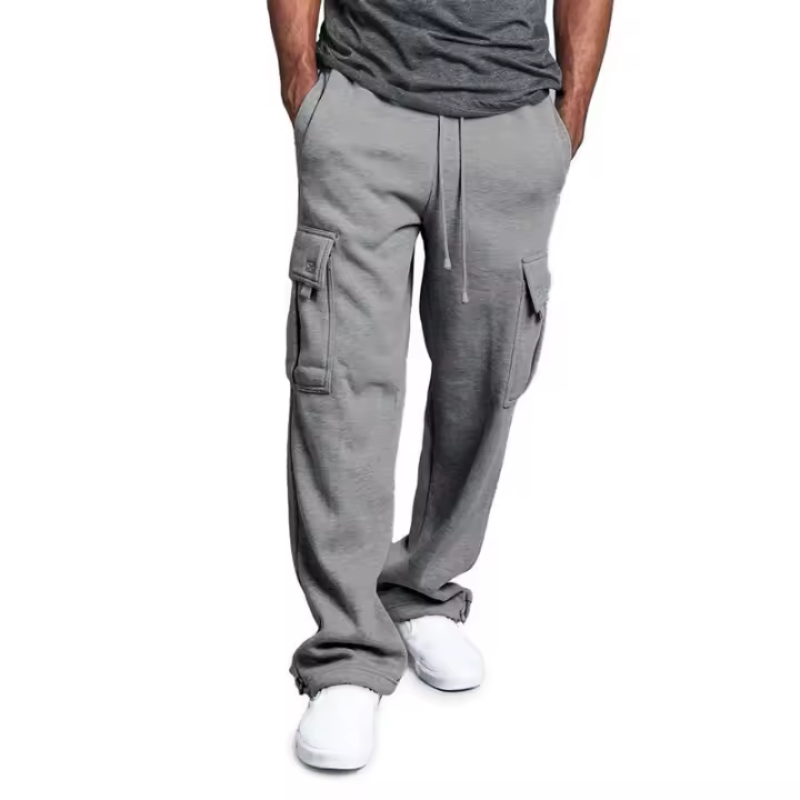 Overoles Para Hombre Pantalones Deportivos Casuales Transpirables Suaves Para Invierno Entrenamiento Correr Negro Blanco Gris - 1