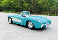 Maisto 1:24 Nueva 1957 Chevrolet Corvette Stingray Coupe Modelo De Coche De Aleación Decoración Artesanal Regalo Para Coleccionistas - details 2