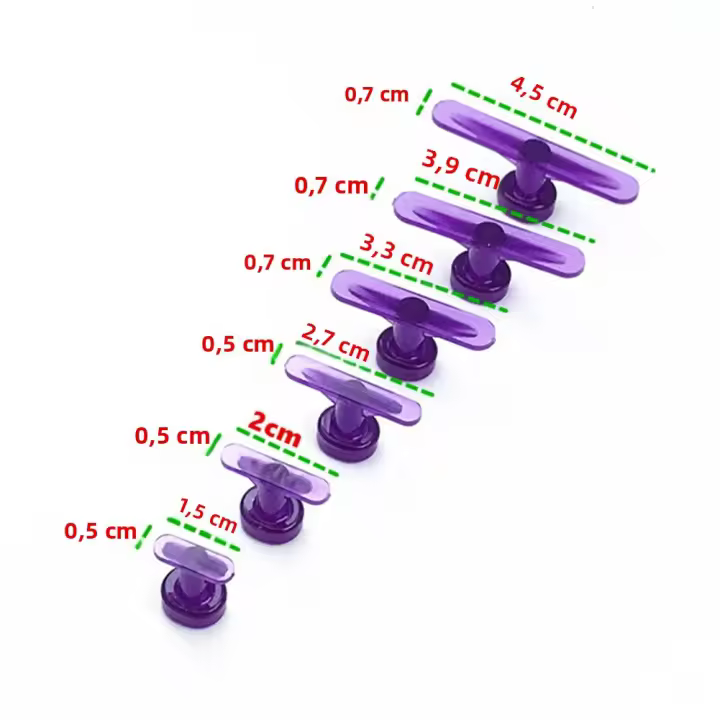 12pcs Herramientas De Eliminación De Aros De Automóvil Profesionales Tablas De Pegamento Para Reparación De Choques Y Huecos En El Coletero - 1