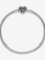 Pandora Moments with Cadena de Serpiente y Cierre de Corazón de árbol Genealógico-Plata de Ley - details 3