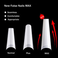 Uñas Postizas Acrílicas Naturales Y Transparentes 504pcs Tamaño C Curvo Estilo Francés Para Cubierta Media De Uñas Falsas - details 0