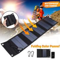 Cargador De Teléfono Móvil Con Panel Solar Plegable De 600W 5V Placa De Paneles Solares USB Power Bank Para Camping Emergencias Monocrystalline Silicon - details 2