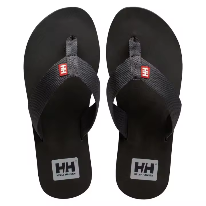 Chanclas Negras Helly Hansen Logo Sandals 2.0 Black Flexible con Plantilla de Espuma - 1