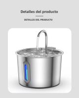 Fuente De Agua Automática Para Gatos TY09 2.2L En Acero Inoxidable Con Bomba Silenciosa USB Filtro Incluido Dispensador De Agua Para Mascotas - details 11