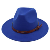 Nueva Moda Sombrero Fedora De Lana Para Hombre Otoño Invierno Amplio Algodón Imitación Paja Mujer Iglesia British Hat - details 8