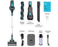 Escoba Aspiradora Sin Cable Inse N5, 12000pa Aspirador Aspiradora De Cenizas Potente 45 Minutos En Modo AutomáTico, Aspirador InaláMbrico 6 En 1 Antienredo Para Suelo/Alfombra/Pelos De Animales - details 11