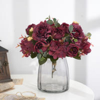 Bouquet De Flores Artificiales Con Hydrangea Y Peonías Sintéticas Para Decoración De Hogar Y Bodas Centros De Mesa Falsas - details 17