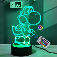 Lámpara De Noche LED 3D Illusion Yoshi 16 Colores Cambio Gradual Toque USB Para Regalos De Fiestas O Decoración Del Hogar - details 5