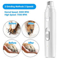 Entrenador De Uñas Eléctrico Para Perros Recargable Por USB Con Polísmero Para Pequeños/Medios Grandes Mascotas Trimmer De Uñas Sin Dolor - details 5