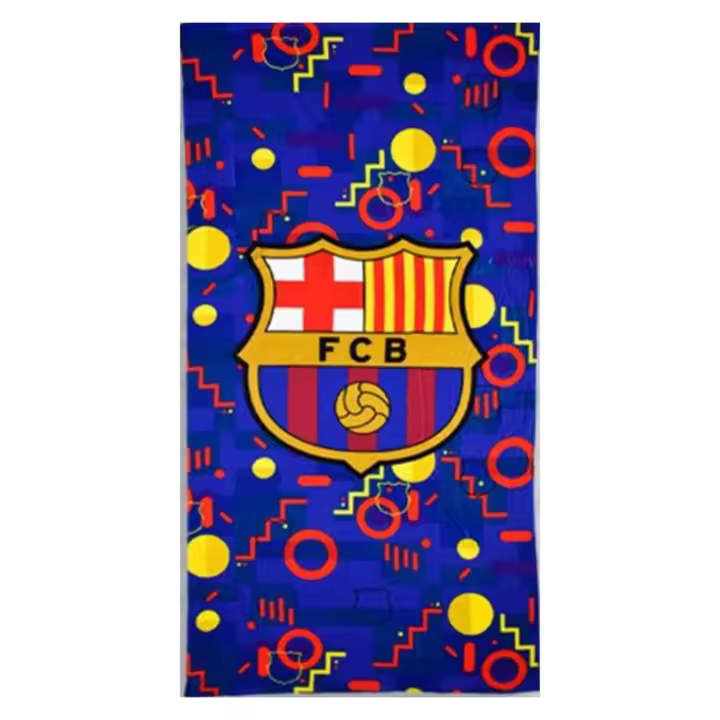 Barcelona Toalla de Playa 100% Microfibra, Toalla para Piscina, Baño, Vacaciones, Campamento, 70x140cm, Regalo Cumpleaños Niños y Adultos, Toalla Barça FCB, Color Azul - 1