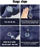 Colchoneta hinchable con almohada incorporada, colchón hinchable ultraligero de 2,0 in, empalmable, impermeable, antideslizante, adecuado para montañismo al Aire Libre - details 3