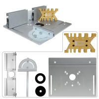 Placa De Inserto Para Mesa De Router De Aleación De Aluminio Herramienta Auxiliar De Grabado Y Trimmig Para Mecánica De Madera Benches De Madera - details 1