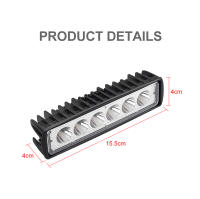 Luz LED de trabajo para motocicleta, foco de alto brillo para automóvil, camión, conducción, faros antiniebla, lámpara de conducción DRL, 12V, 18w, 6 LED - details 3