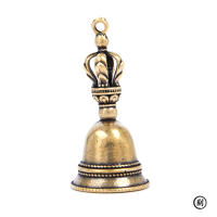 Campana De Bronce Tíbetana De Caza De Muñeco Artesanal De Latón Creativa Campana De Viento Manual Para Decoración Del Hogar - details 0
