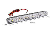 Luces Diurnas LED Super Brillantes Para Coche DRL 6 LEDs Luz De Estilo Para Vehículo Material PPC + Aleación De Aluminio - details 6