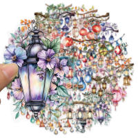 50PCS Pegatinas De Lanternas En PET Material Impermeables Para Equipaje Patineta Vaso De Bebida Y Motocicleta DIY - details 2