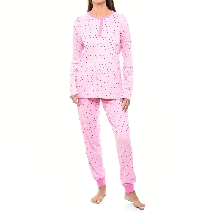 Kisses and Love-Pijama Manga Larga 100% Algodón KLP1 para Mujer - 1
