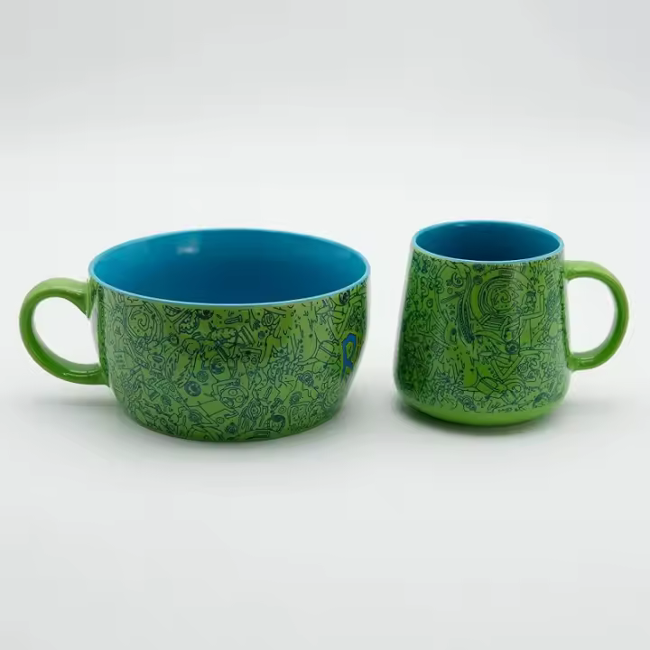 Set de Desayuno Rick & Morty Taza 380 mls + Bol 850 mls Cerámica - 1